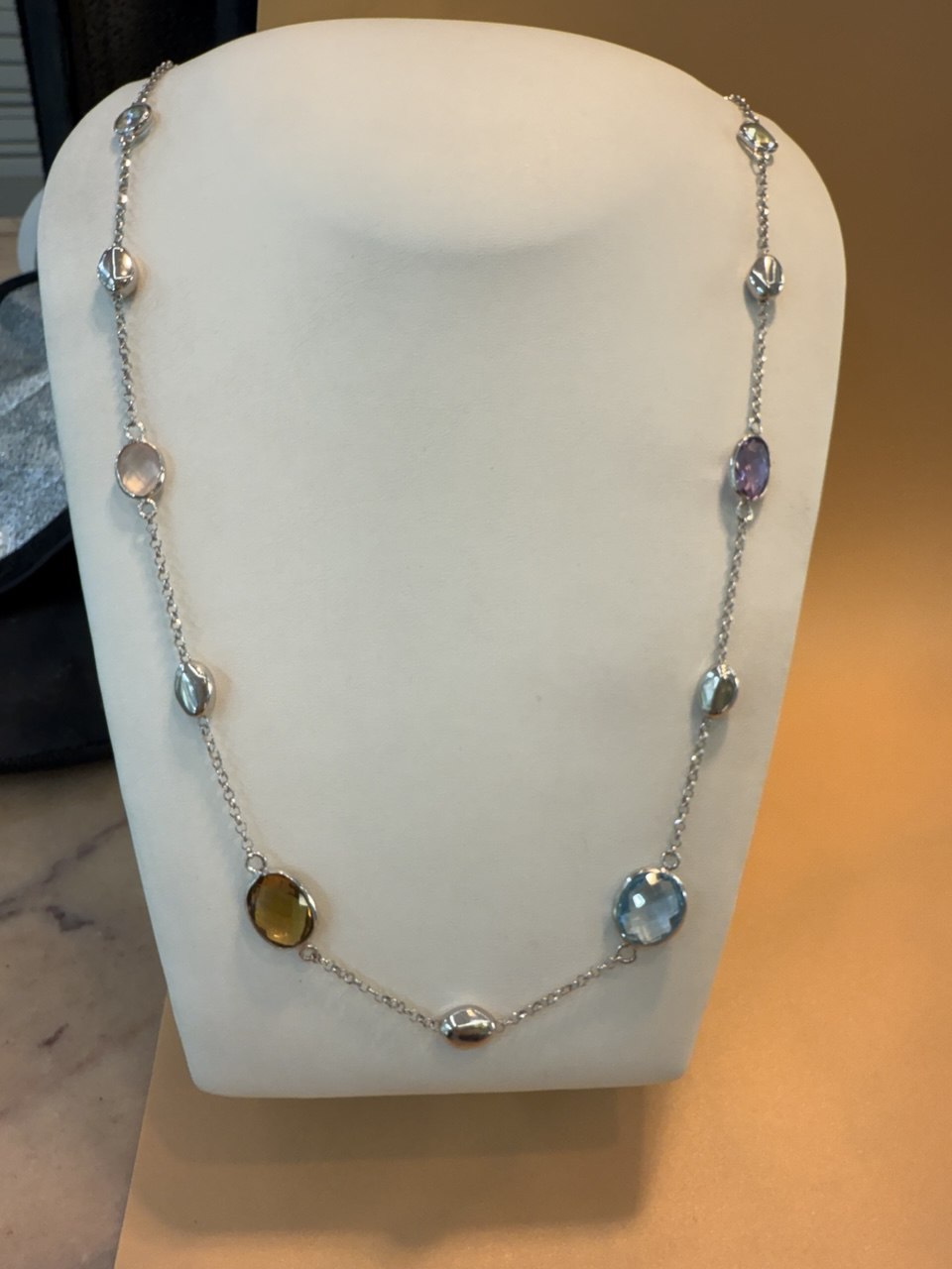 Collana in argento 925 con pietre semipreziose