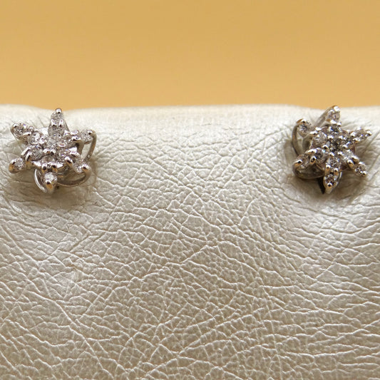 Orecchini Miluna in oro bianco e diamanti