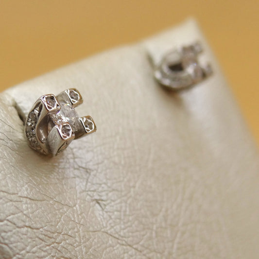 Orecchini punto luce Miluna in oro bianco e 34 diamanti