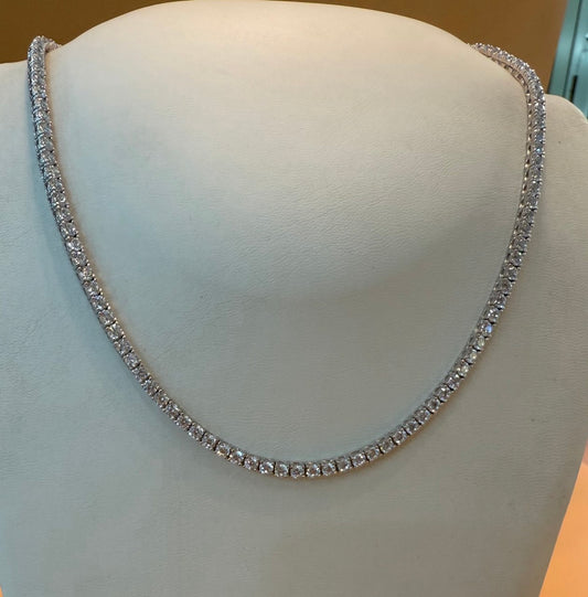 Collana tennis in argento